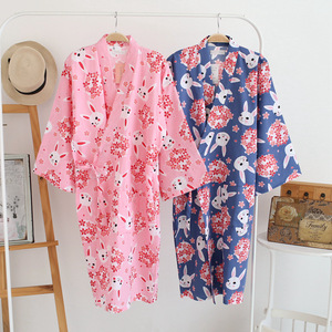 Bata <span class=keywords><strong>Kimono</strong></span> de Gasa 100% Algodón para Mujer, Transpirable, Estilo Yukata para SPA, Camisón Largo para Dama, Ropa de Dormir para el Hogar, Venta al por Mayor, Logotipo Personalizado, OEM - Product Image 2