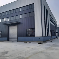 Bâtiment d'entrepôt préfabriqué industriel à grande portée, structure en acier modulaire pré-conçue en forme de H