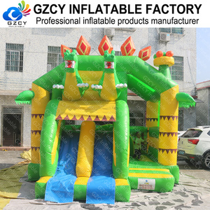 Château gonflable commercial <span class=keywords><strong>Dragon</strong></span> avec toboggan, thème dinosaure géant, pour événements et locations de fêtes pour enfants - Product Image 4