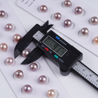 Perles naturelles en gros, perles rondes de 8,5 à 9,5 mm, de couleur rose et violette, en vrac, pour la fabrication de bijoux