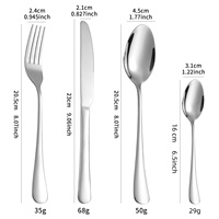 Ensemble de couverts en acier inoxydable écologique de 16 pièces pour restaurants et maison - Design moderne, luxueux et classique, polissage miroir pour mariage