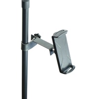 Support de tablette en métal pour iPad - Fixation latérale pour pied de microphone, rotation à 360°, réglable, universel pour téléphone portable