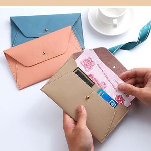 Porte-monnaie en cuir PU multicolore, durable, fin, avec fermeture à pression, porte-cartes portable - Product Image 6