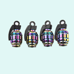 De aleación de aluminio de la válvula del neumático de la rueda del coche tapas polvo cubre con <span class=keywords><strong>Granada</strong></span> tipo - Product Image 5