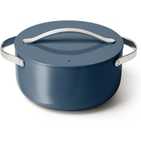 Ensemble de casseroles de luxe en alliage d'aluminium et céramique antiadhésives, avec poignées en acier inoxydable et base multicouche, compatible gaz et induction