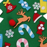 Kinder DIY Filz-Weihnachtsbaum Wanddekoration Wiederverwendbares Filz-Weihnachtsornament