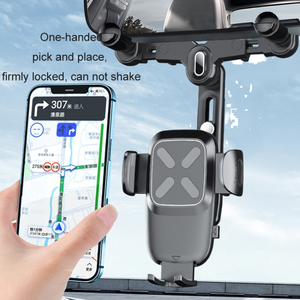 2025 <span class=keywords><strong>Amazon</strong></span> vente chaude 360 support de <span class=keywords><strong>téléphone</strong></span> de voiture rotatif <span class=keywords><strong>téléphone</strong></span> portable stable avec support d'enregistreur de conduite de rétroviseur en plastique - Product Image 1