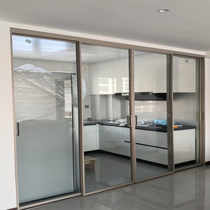 Zeyi 150 loạt siêu mỏng hiện đại hợp kim nhôm cửa trượt cách nhiệt hai lớp kính cường lực bền - Product Image 2