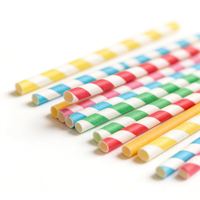 Pailles à café et à bubble tea compostables personnalisées en PLA, pointues, jumbo, 12 mm, 8 mm, 6 mm, enveloppées de papier imprimé