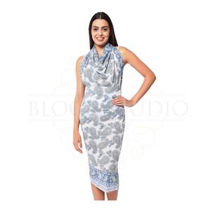 Sarong de Algodón con Estampado a Mano a Excelente Precio para Mujer, Ligero, para Usar como Cubrebañador, Ropa de Playa y Resort para el Verano - Product Image 2