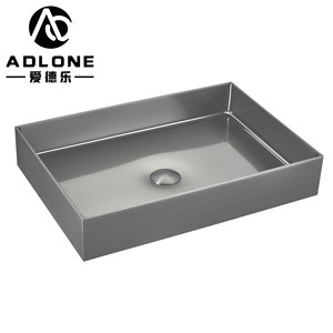 Lavabo de baño cepillado Fregadero de baño Fregadero de acero inoxidable Color primario Plata - Product Image 6