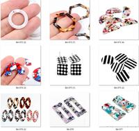 En gros écaille de tortue perle acétate acrylique boucle d'oreille blanc breloques résultats pont en forme de pendentif résine blancs fabrication de bijoux