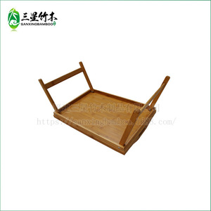 Bandeja multifuncional de bambú, bandeja de bambú para dormitorio, bandeja de bambú ajustable para desayuno en la cama con patas plegables de bambú. - Product Image 1