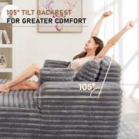 Bestseller Graue Gepolsterte Schlafcouch Breite Sitzfläche Gepolsterte Schlafcouch Tiefe Sitzfläche Keine Montage Erforderlich