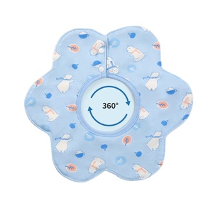 Serviette à salive pour bébé <span class=keywords><strong>Bavoir</strong></span> en coton imperméable rotatif à 360 degrés <span class=keywords><strong>Bavoir</strong></span> pour bébé 100% coton <span class=keywords><strong>Bouton</strong></span> de service OEM - Product Image 1