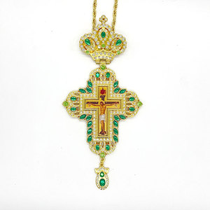 HT pemasok gereja baru Orthdodx pendeta religius kalung perhiasan salib Yesus rantai panjang Natal - Product Image 6