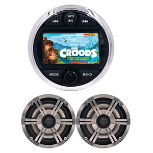 เครื่องเล่นวิดีโอ MP5 หน้าจอสัมผัส 3 นิ้ว สำหรับเรือยอชท์ ATV รุ่น H-301+ พร้อมลำโพงกันน้ำ 2 ตัว ขนาด 6.5 นิ้ว รุ่น H-065 เชื่อมต่อบลูทูธ - Product Image 5