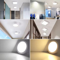 Downlight rond sans cadre commercial d'intérieur a encastré le plafonnier carré 18w 24w 36W 48w a mené le voyant lumineux