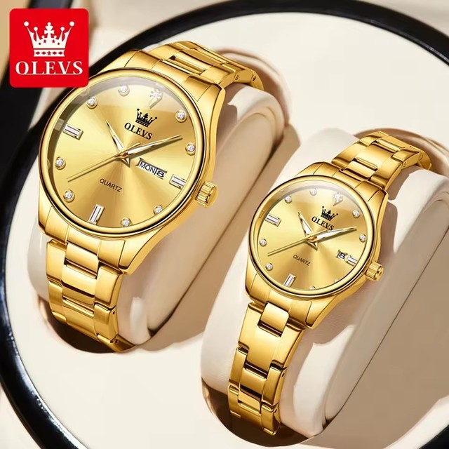 OLEVS 3621 Waterproof Date Wrist Men Women Fashion Lover's Brand Original Quartz Couple Watch Luxury Watches