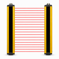 Sensor Tirai Cahaya Inframerah Pengaman Jingjiang TCB Seri IP65 24V 0-7m 4-256 Beam NPN PNP Output Relay untuk Perlindungan Mesin