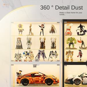 Gabinete de exhibición de almacenamiento de juguetes <span class=keywords><strong>Lego</strong></span> de vidrio transparente moderno con estantes ajustables Muebles para el hogar - Product Image 1