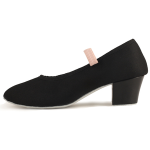 Zapatos de Lona Negros con Tacón de 4 cm al por Mayor - Tacones de Baile Personalizables al por Mayor para <span class=keywords><strong>Estudio</strong></span> de Danza y Grupo Teatral OEM/ODM en Existencia - Product Image 1