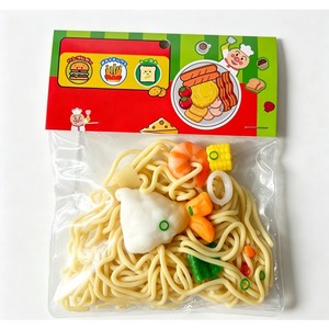 Jouet Squishy TPR Souple Fait Main 12cm, Simulation Réaliste de Chow Mein aux Fruits de Mer et de Ramen Instantané, Anti-Stress, Décoration de Bureau - Product Image 3