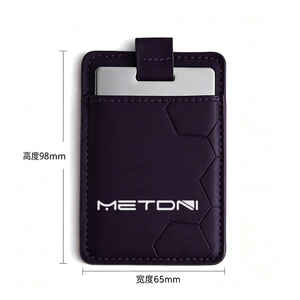 Rectangle Portable Custom Logo Stainless Steel Single Side Cosmetic Pocket <b>Mirror</b> With PU Pouch - Product Image 2