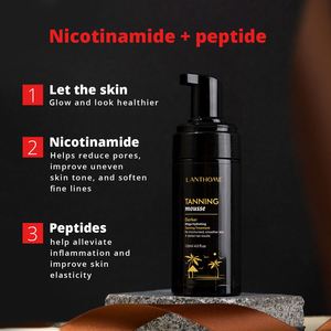 Lanthome Vente en gros Marque privée Mousse bronzante auto-bronzante foncée, bronzant, pour un teint bronzé de la peau de blé au brun foncé - Product Image 5