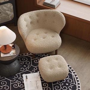 <span class=keywords><strong>Fauteuil</strong></span> individuel en polaire d'agneau style Ins, <span class=keywords><strong>fauteuil</strong></span> d'appoint <span class=keywords><strong>design</strong></span> blanc de luxe léger nordique avec <span class=keywords><strong>repose</strong></span>-pieds pour salon - Product Image 3