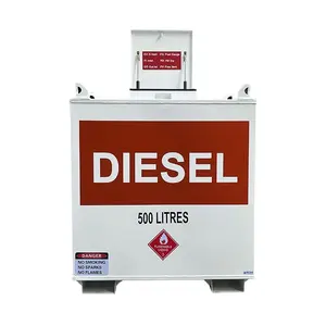 Fabbrica diretta in acciaio al carbonio auto bundded 500 litri olio carburante serbatoio diesel