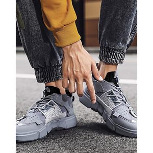 FOXA Zapatillas de deporte de malla transpirable para hombre, zapatos informales de verano a la moda - Product Image 3