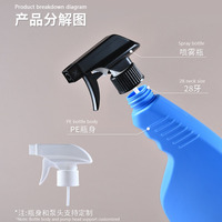 Bouteille pulvérisateur désodorisante carrée en PEHD de 500 ml personnalisée par le fabricant, avec impression sérigraphiée, pour le lavage et les soins des animaux domestiques, pour une utilisation automobile et domestique (cuisine)