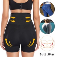 Culotte gainante rembourrée pour les fesses, rehausseur de fesses à haute compression, gaine sculptante pour le corps, améliorateur de hanches avec fermeture à trois rangées de crochets