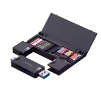 USB3.0 tipe-c & USB-A ke SIM TF kartu memori SD kotak penyimpanan 5Gbps pembaca kartu kecepatan Super untuk MacBook Laptop PC ponsel