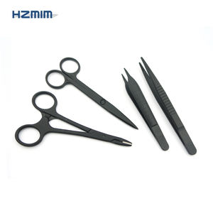 HZMIM Mode Kustomisasi Instrumen Bedah Sekali Pakai Hitam 14Cm Gunting Tang Plastik Bening Pinset Sekali Pakai untuk Bedah - Product Image 4
