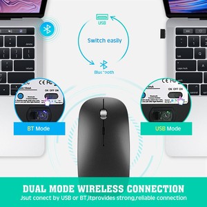 Wireless Full Size <b>Keyboard</b> and Mouse Set English Layout 2.4G wireless & BT daul mode Connection <b>keyboard</b> mouse for Home Office - Product Image 5