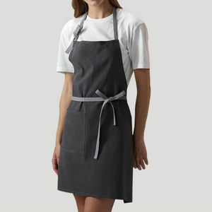 Vente en gros de bonne qualité, nouveau Design de cuisine en <span class=keywords><strong>lin</strong></span> <span class=keywords><strong>japonais</strong></span>, jupe longue de cuisine, magnifique <span class=keywords><strong>tablier</strong></span> sans manches - Product Image 2