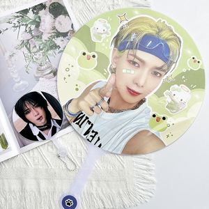 Custom Shape Kpop Concert Handheld Clear Plastic Fan Mini Small Kpop Festival Plastic Crafts