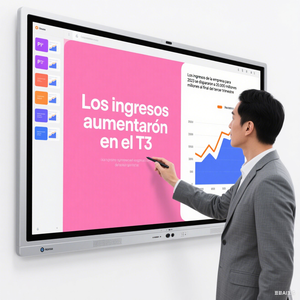 2025 Trendy 4K Screen Interactive Smart Education Whiteboard 86 Inch LED Panel Infrared Touch 20 Points Smart Magnetic Pens for - Product Image 1