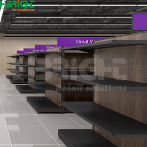 Australia Custom Supermarket Equipment Modern Single-Sided 3D Store Design Gondola Shelf Checkout Cash <strong>Counter</strong> Refrigeration - Product Image 6