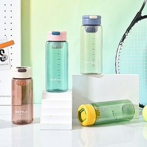 Fashion Simple 650Ml Plastic Tumbler Water Bottles With <b>Tea</b> <b>Infuser</b> Handle Cup Student Scale Plastic Water Bottle Business Gifts - Product Image 2