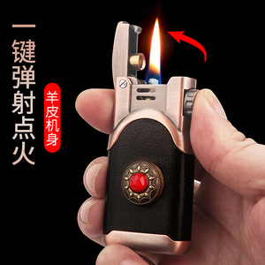 Encendedor de Propano Wolong, Bronce Cepillado, Recargable, Encendido con un Toque, Regalo Clásico para Hombres, Cigarros, Camping al Aire Libre - Product Image 5