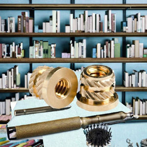 Metric Thread Brass Slotted Industrial Expansion Nuts with Flat Head for Industrial Use - Product Image 3