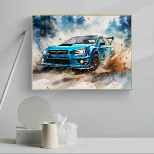 โปสเตอร์สีน้ำรถสปอร์ตพิมพ์ลาย <span class=keywords><strong>HD</strong></span> ผ้าใบภาพศิลปะติดผนังภาพตกแต่งบ้านของขวัญภาพสีน้ำมัน - Product Image 4
