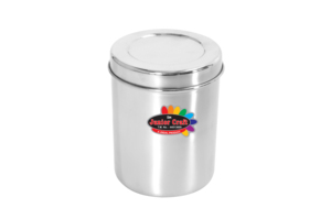 Caja de almacenamiento de uso diario Premium Dabba Set Cilindro de acero inoxidable Material de cocina con estilos de cubierta para contenedor de condimentos - Product Image 6