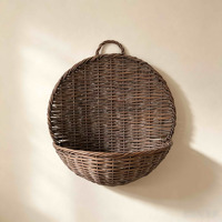 Panier mural en rotin tressé fait main par des artisans, pot suspendu, rangement, décoration de ferme, maison, jardin, résistant à la chaleur, durable