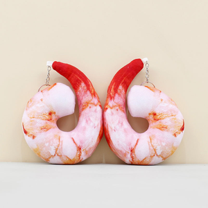 Оптовая продажа, креативная имитация, плюшевый брелок с подвеской в виде креветки, мягкая игрушка, кукла, мягкая игрушка, подарок для продвижения - Product Image 2