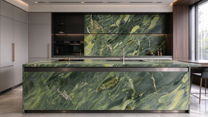 Losas de mármol verde aguacate de alta calidad, piedra natural en losa grande para proyectos de revestimiento de paredes y encimeras de cocina en villas y hoteles. - Product Image 6