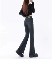 ZZH XZ2723 Celana jeans wanita tipis musim panas, celana kasual serbaguna, pinggang tinggi, nyaman dan bernapas
